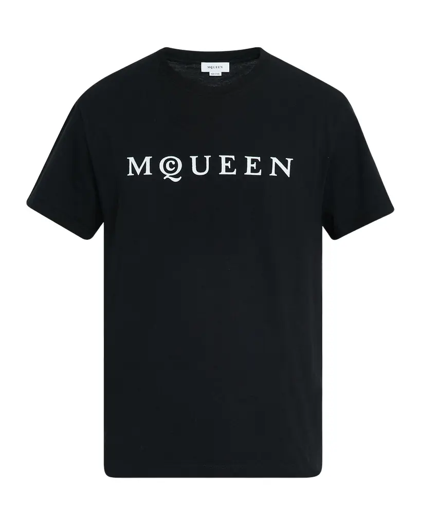 McQueen Men 's Flocked Logo T-Shirt