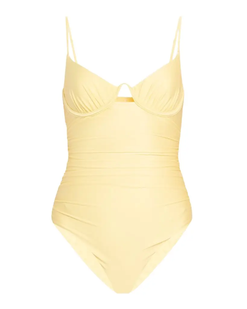 SIMKHAI Laine Ruched Underwire One-Piece Swimsuit