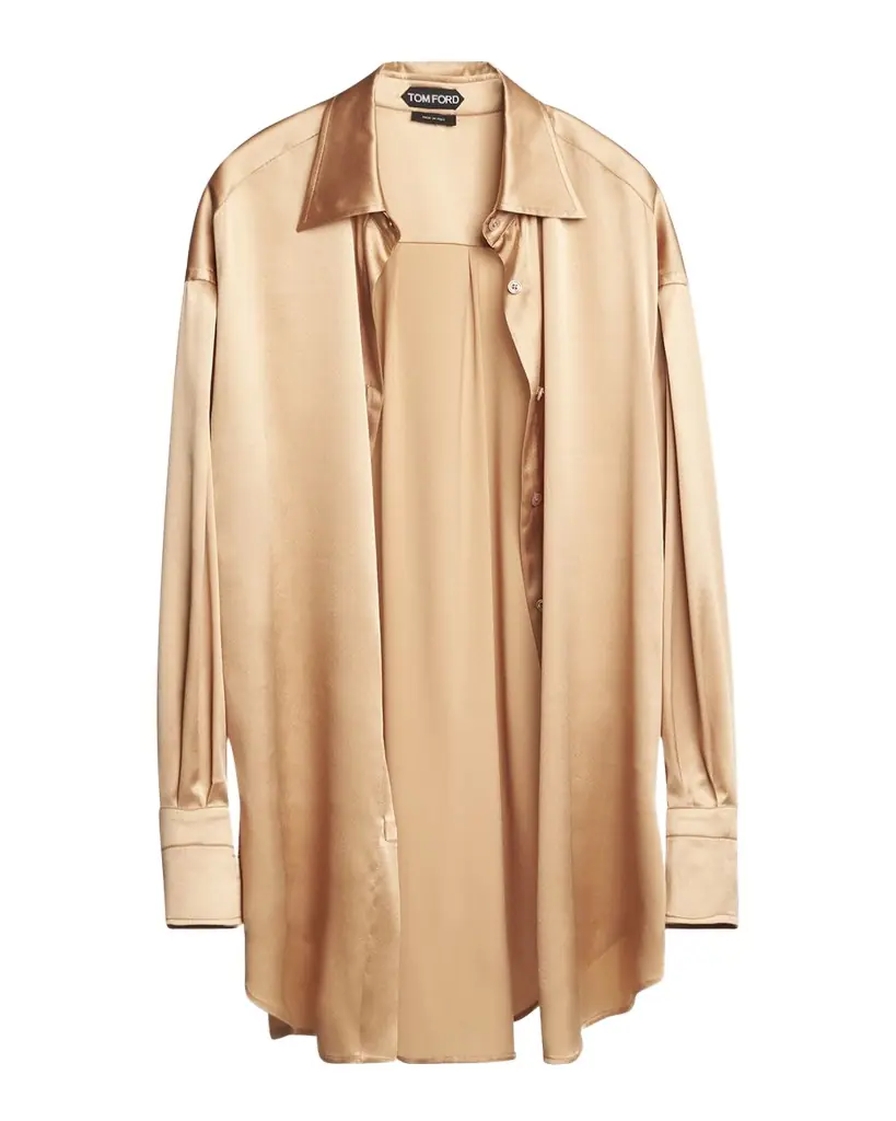 TOM FORD Button-Down Silk Shirt