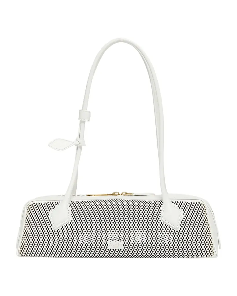 ALAIA Le Teckel Medium Shoulder Bag in Fishnet Leather