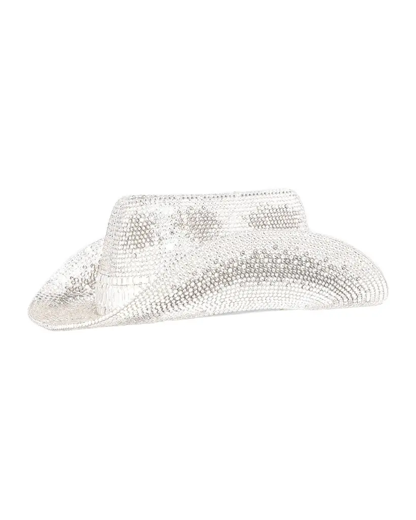Judith Leiber Couture Crystal Cowboy Hat Clutch Bag