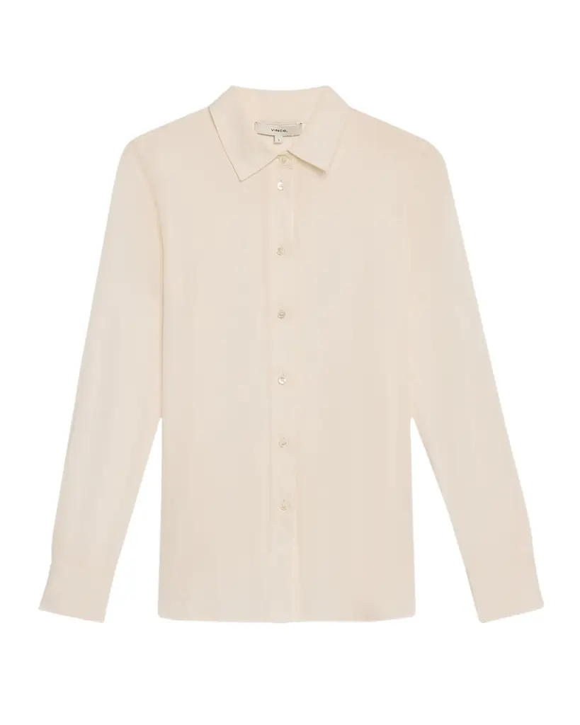 Vince Classic Button-Front Blouse