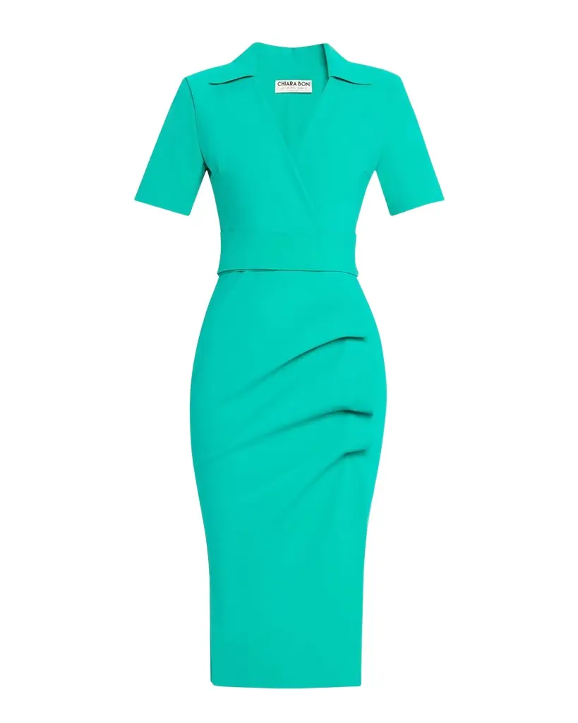 Chiara Boni La Petite Robe Ittig Ruffle Bodycon Midi Dress