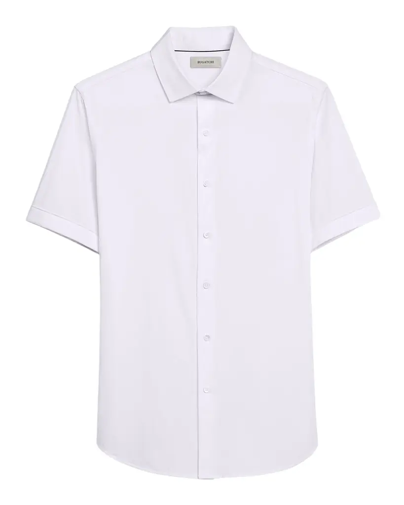 Bugatchi Men 's Miles Slim Short Sleeve Shirt