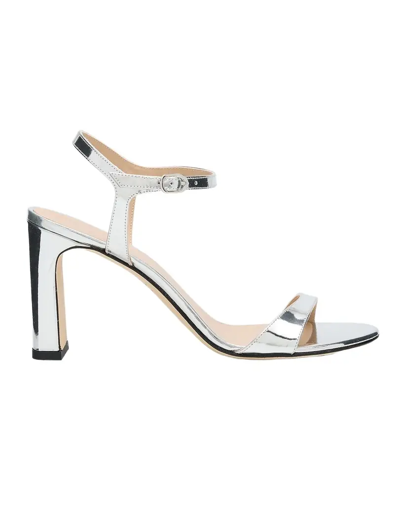 Stuart Weitzman Babette Metallic Ankle-Strap Sandals