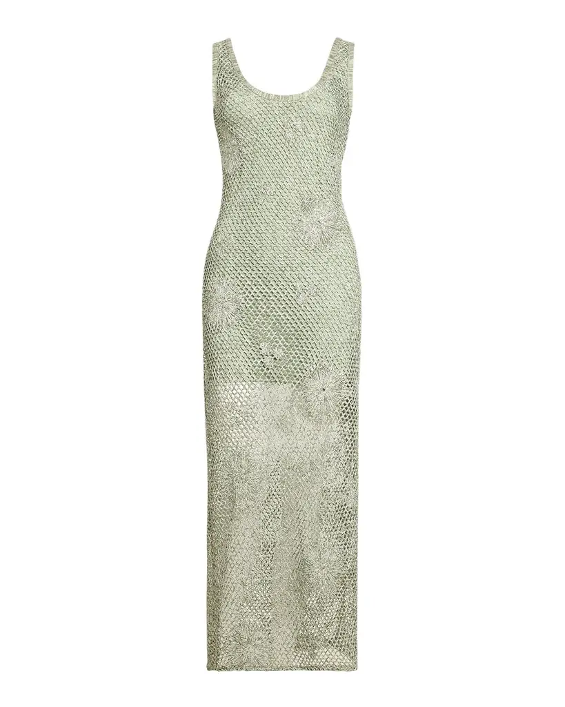 Ramy Brook Liliana Embroidered Crochet Midi Dress