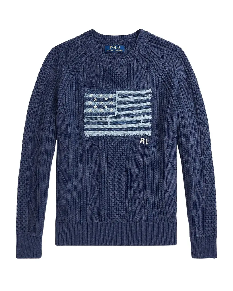Polo Ralph Lauren Boy 's Cotton Faded Flag Sweater