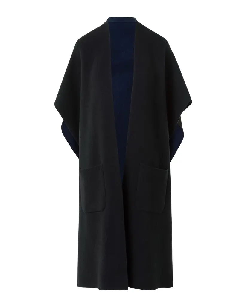 Akris Bicolor Cashmere Double-Face Knit Cape - Women's Clothing