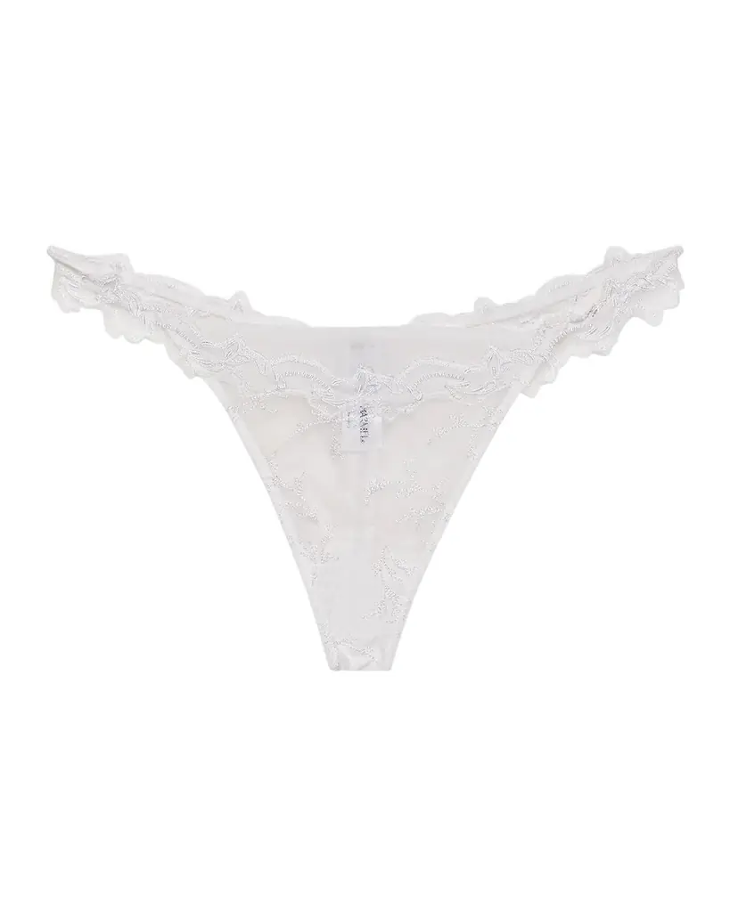 Lise Charmel Source Beaute Embroidered Tulle Thong