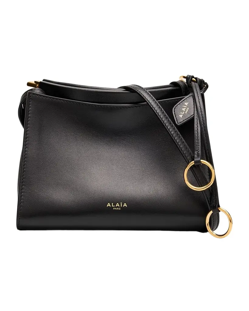 ALAIA Le Click Small Square Shoulder Bag in Glossy Leather