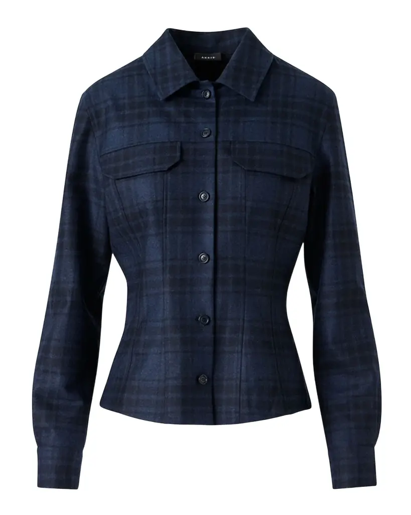 Akris Long-Sleeve Check Flannel Shirt
