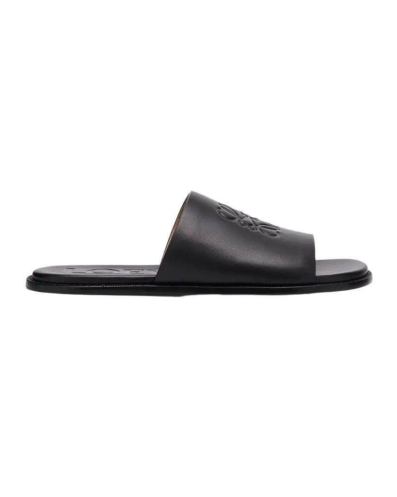 Loewe Men 's Flex Anagram Soft Calfskin Slide Sandals - Women's Shoes