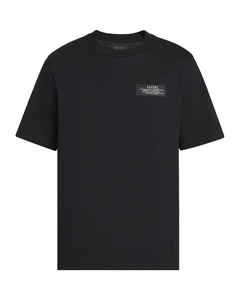 Amiri Men 's Label Cotton T-Shirt