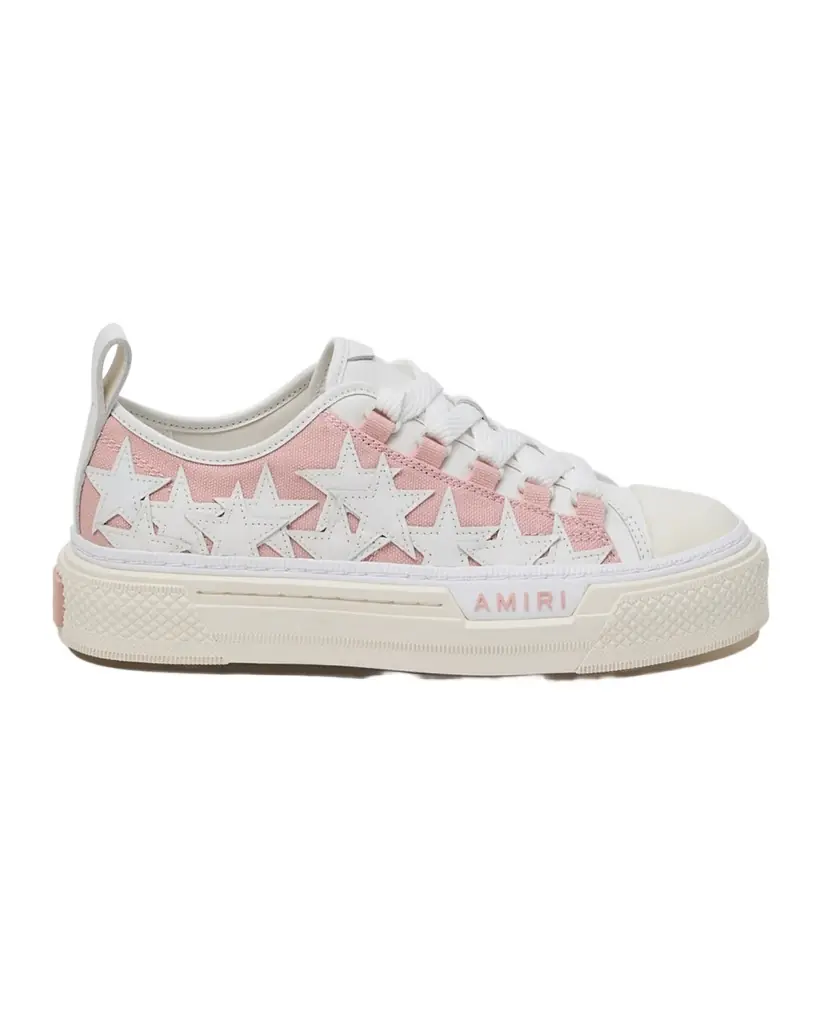 Amiri Stars Low-Top Canvas Platform Sneakers