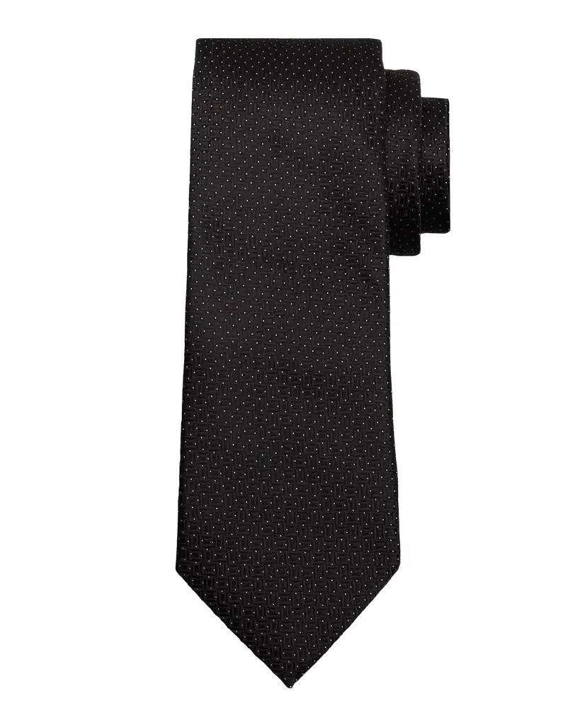 ZEGNA Men 's Micro-Pindot Silk Tie