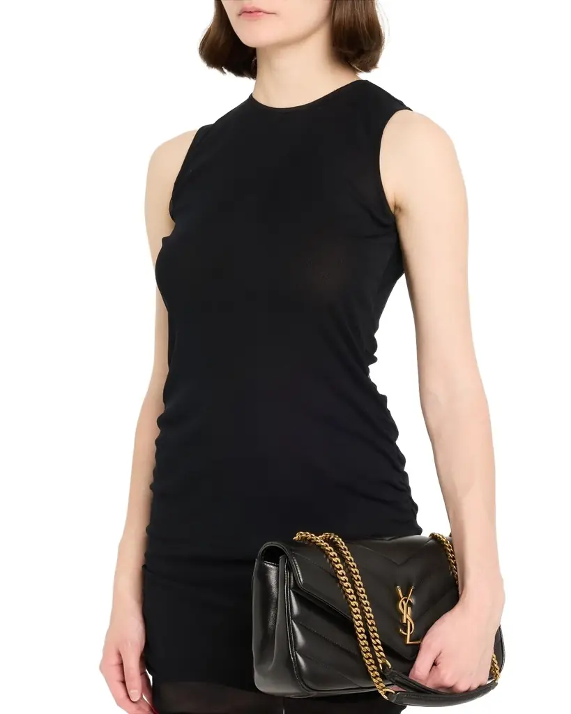 Saint Laurent Loulou Medium YSL Chain Shoulder Bag in Quilted Leather