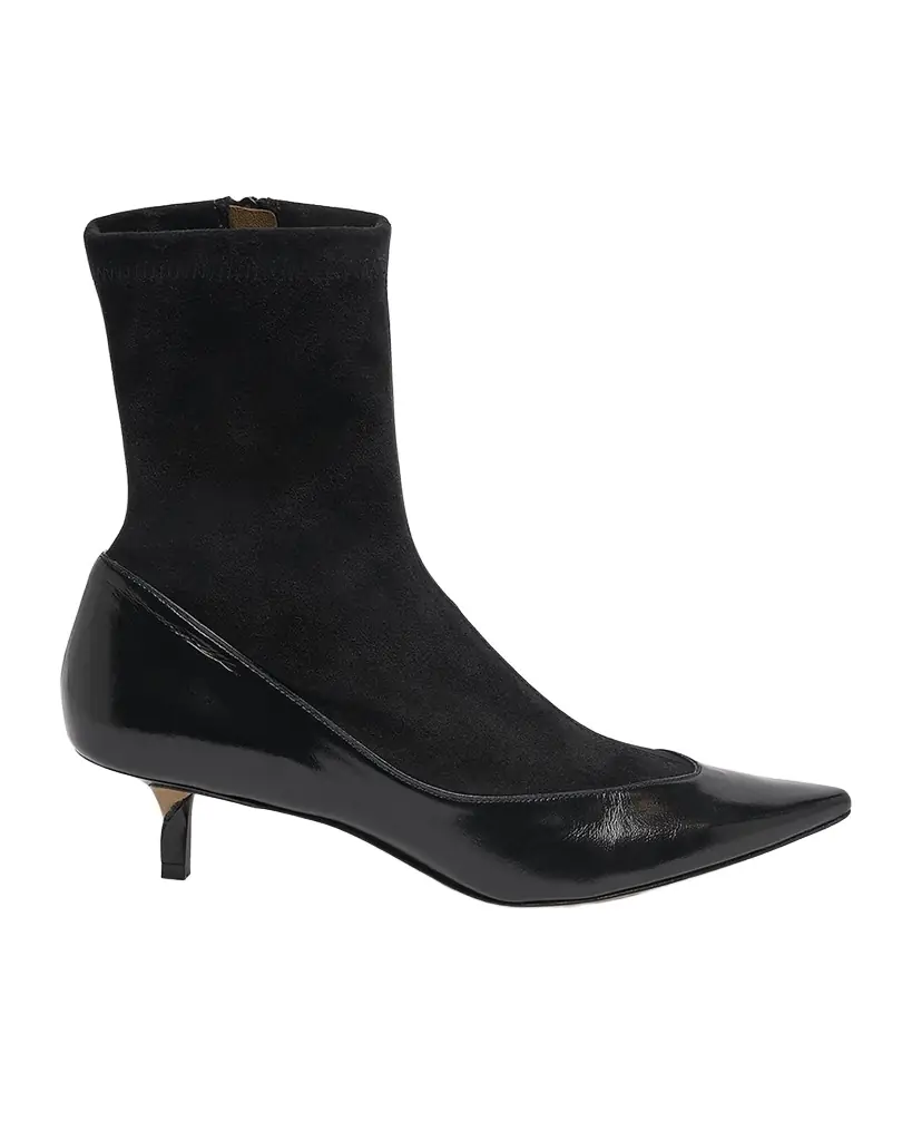Jacquemus Les Bottines Tourni Leather-Suede Pumps