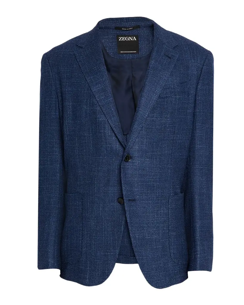 ZEGNA Men 's Textured Winter Crossover Blazer - Women's Clothing
