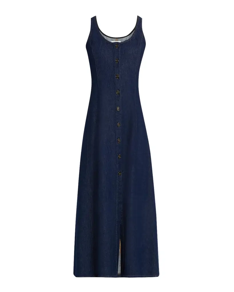Good Work by Argent x Citizens of Humanity Farrow Sleeveless Cotton Denim Midi Dress