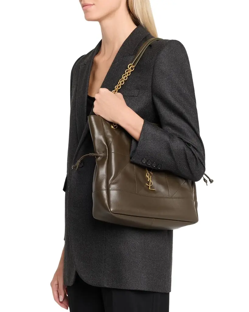 Saint Laurent Jamie 4.3 Small YSL Tote Bag in Quilted Leather