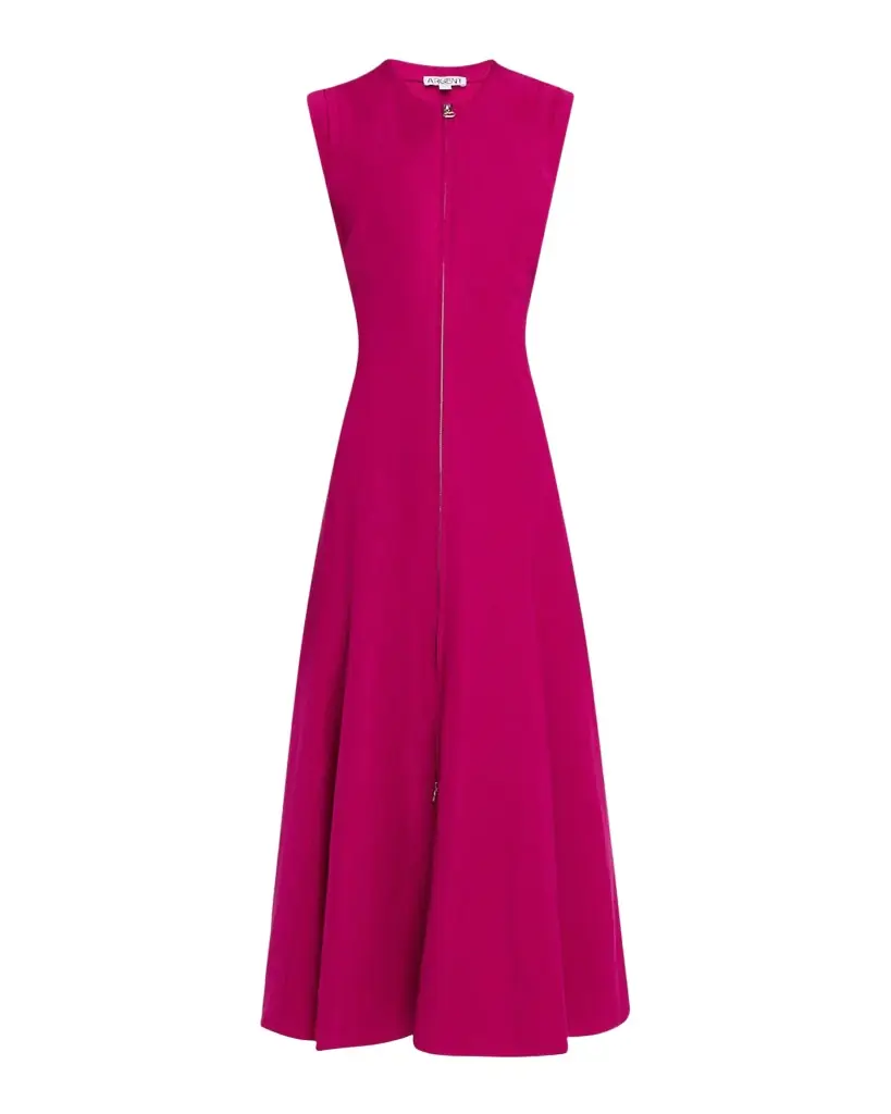 ARGENT Cornelia Viscose-Linen Twill Midi Dress
