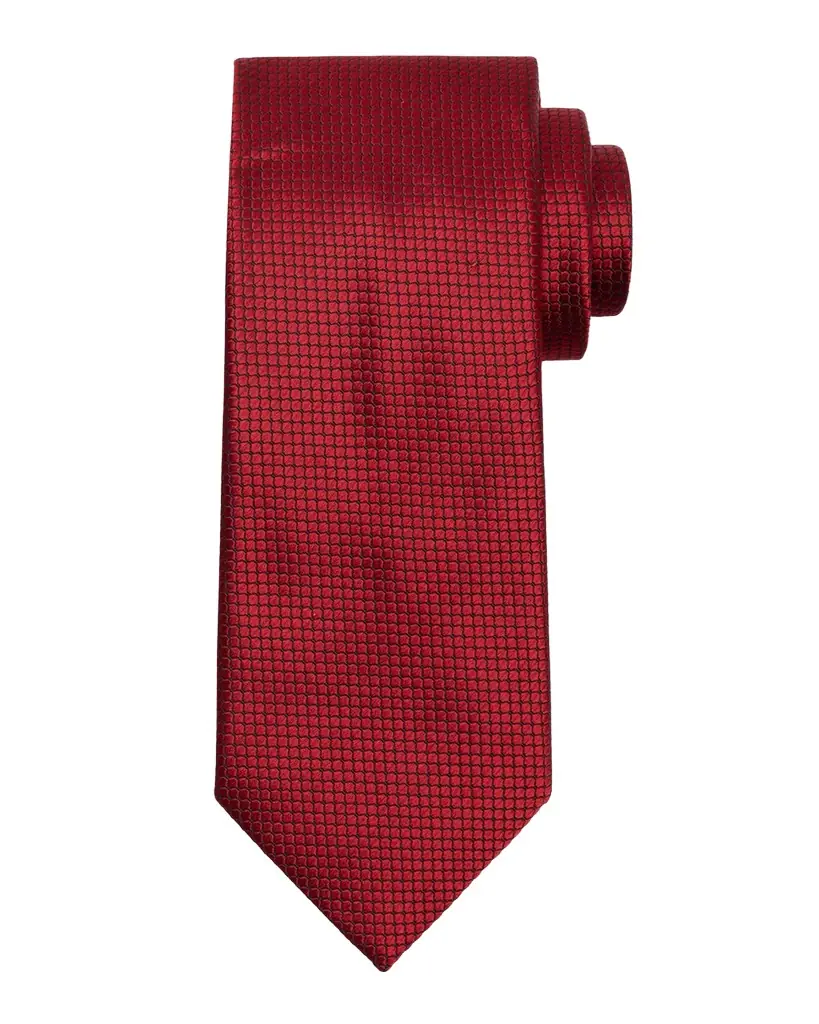 ZEGNA Men 's Micro-Geometric Jacquard Silk Tie