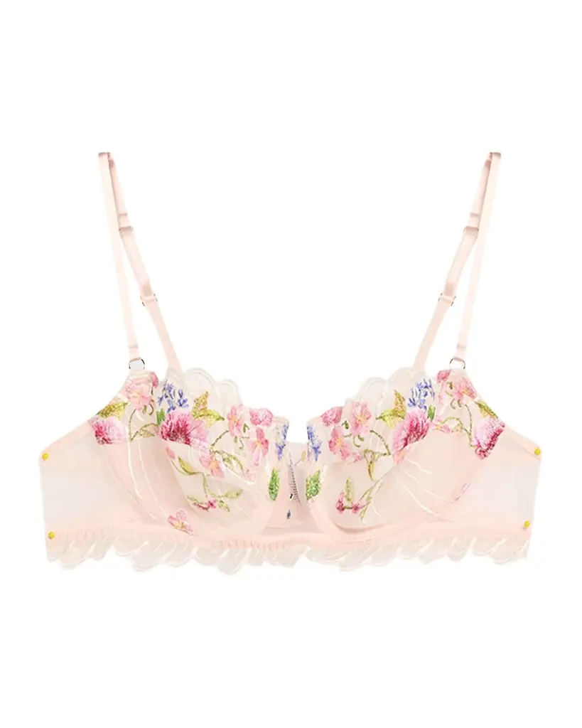 Lise Charmel Libertine en Fleurs Embroidered Tulle Demi Bra