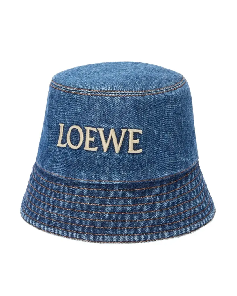 Loewe x Paula 's Ibiza Logo Denim Bucket Hat
