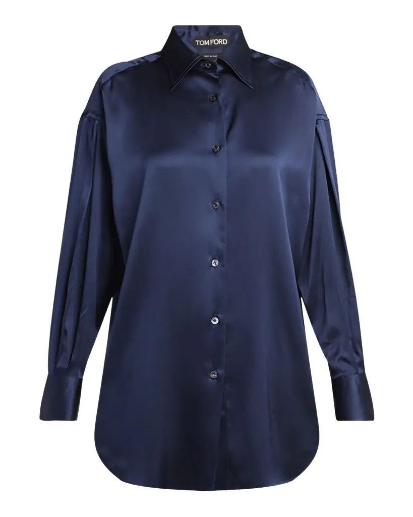TOM FORD Button-Down Silk Shirt