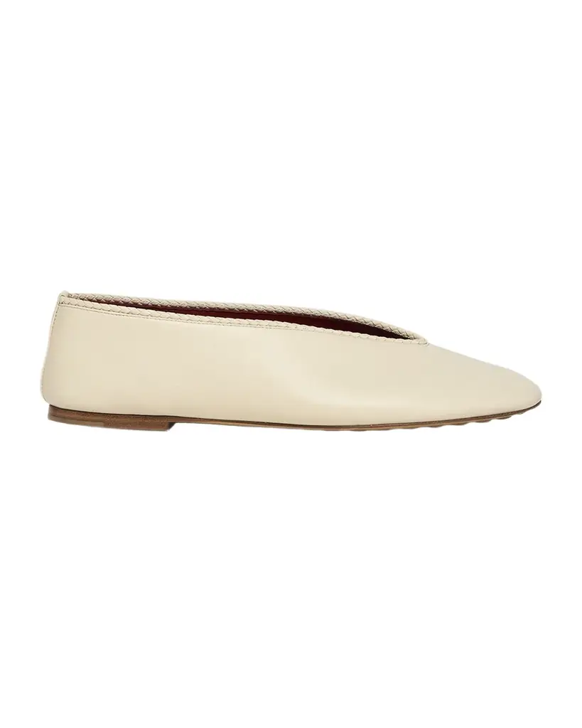 Bottega Veneta Lagoon Nappa Leather Ballerina Flats