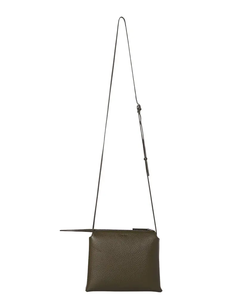 THE ROW Mini Nu Twin Crossbody Bag in Deer Leather