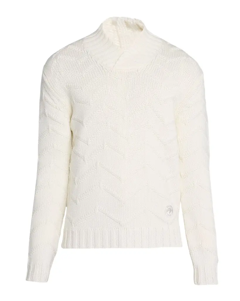 Stefano Ricci Men 's Wool Chevron Shawl Knit Sweater