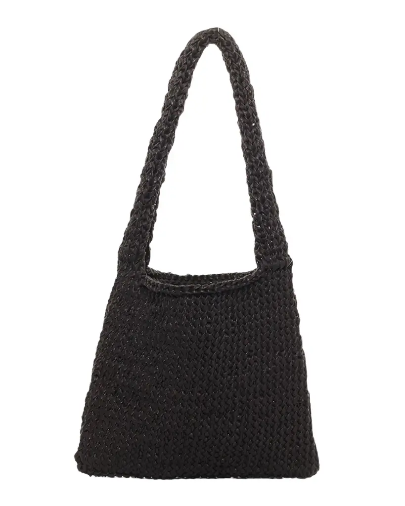 THE ROW Didion Woven Shoulder Bag in Waxed Cotton