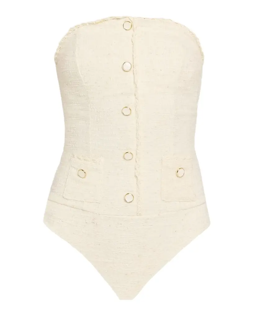 SIMKHAI Natalie Strapless One-Piece Swimsuit