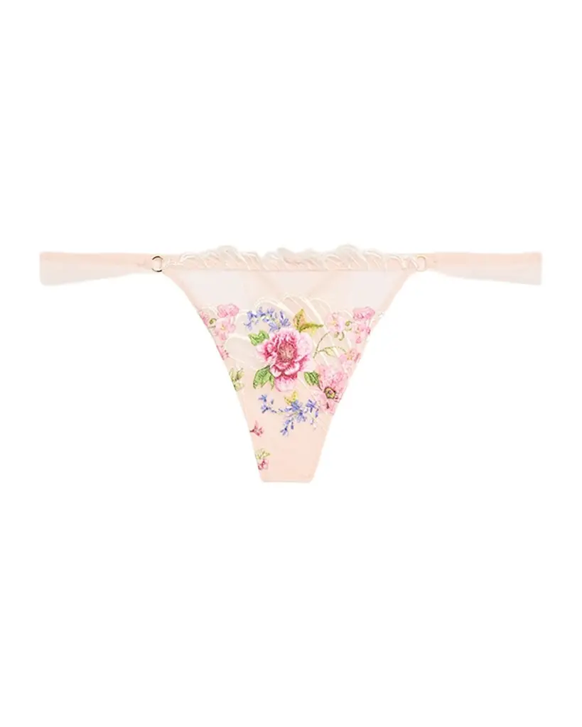 Lise Charmel Libertine en Fleurs Embroidered Tulle G-String