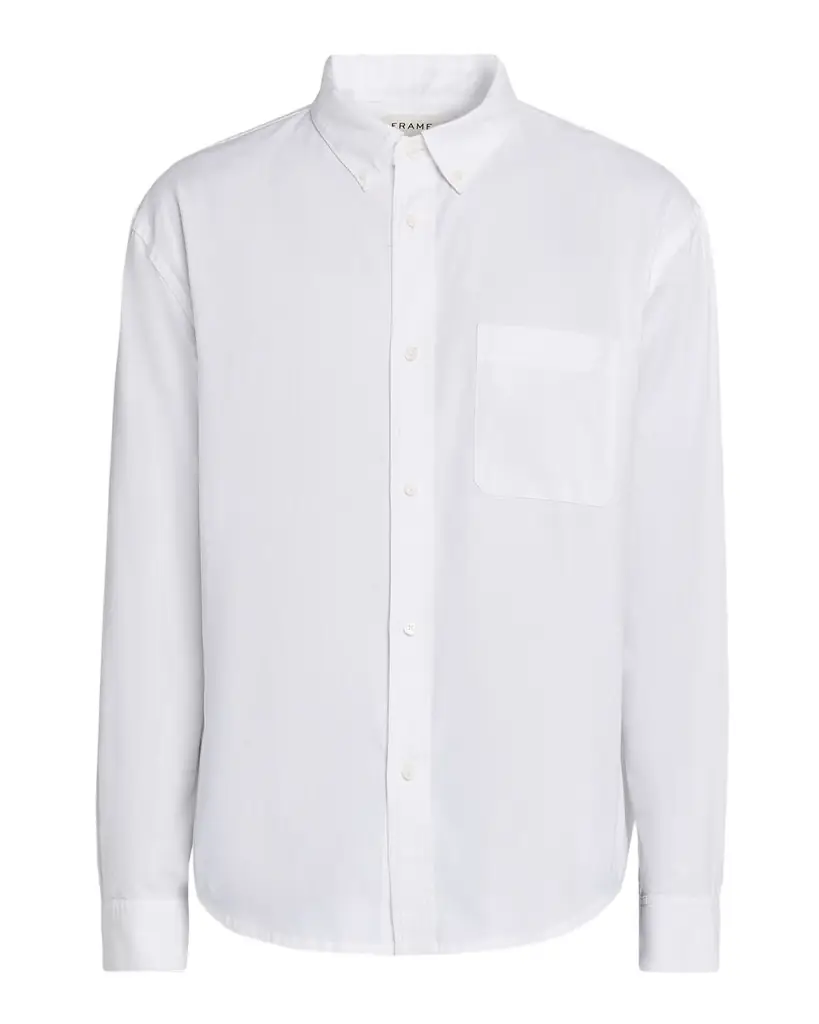 FRAME Men 's Button-Collar Cotton Oxford Sport Shirt