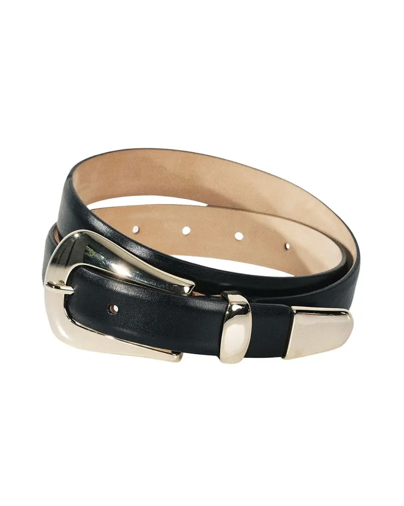 Dehanche Colette Gold-Tone Buckle Leather Belt