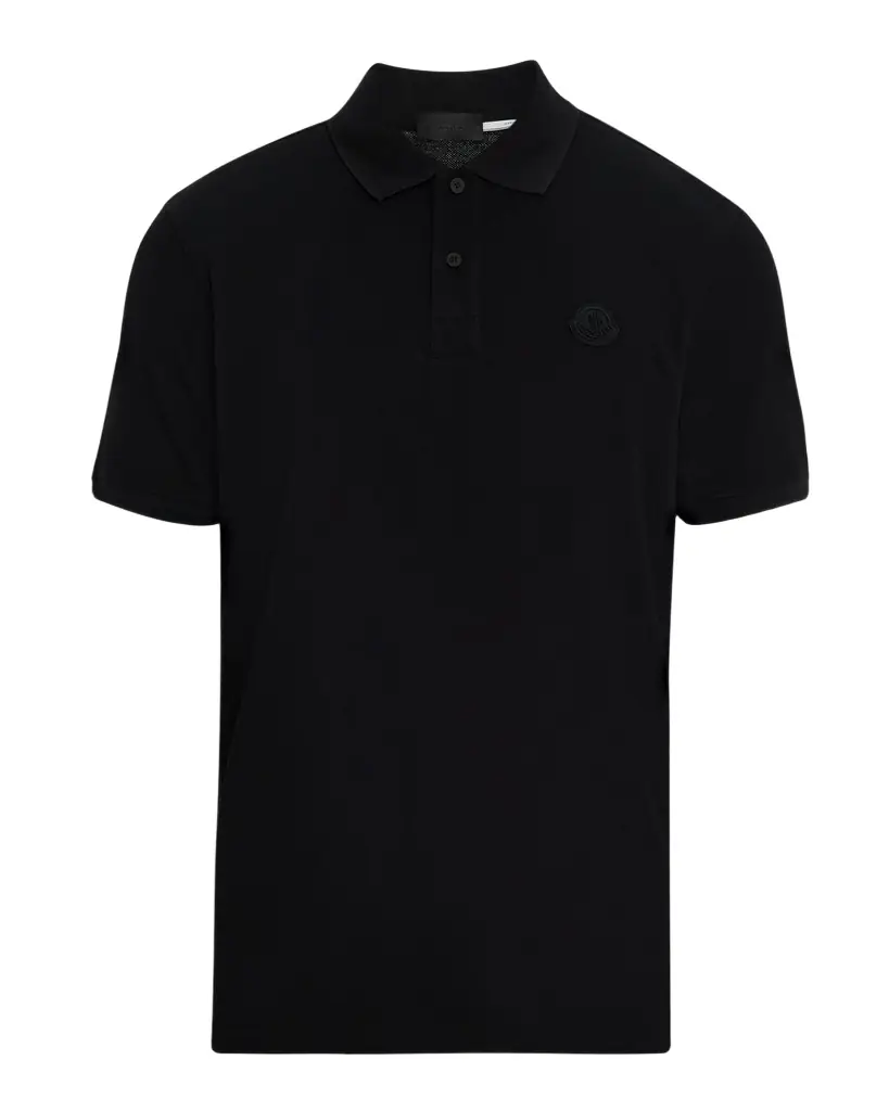 Moncler Men 's Cotton Tonal Logo Polo Shirt