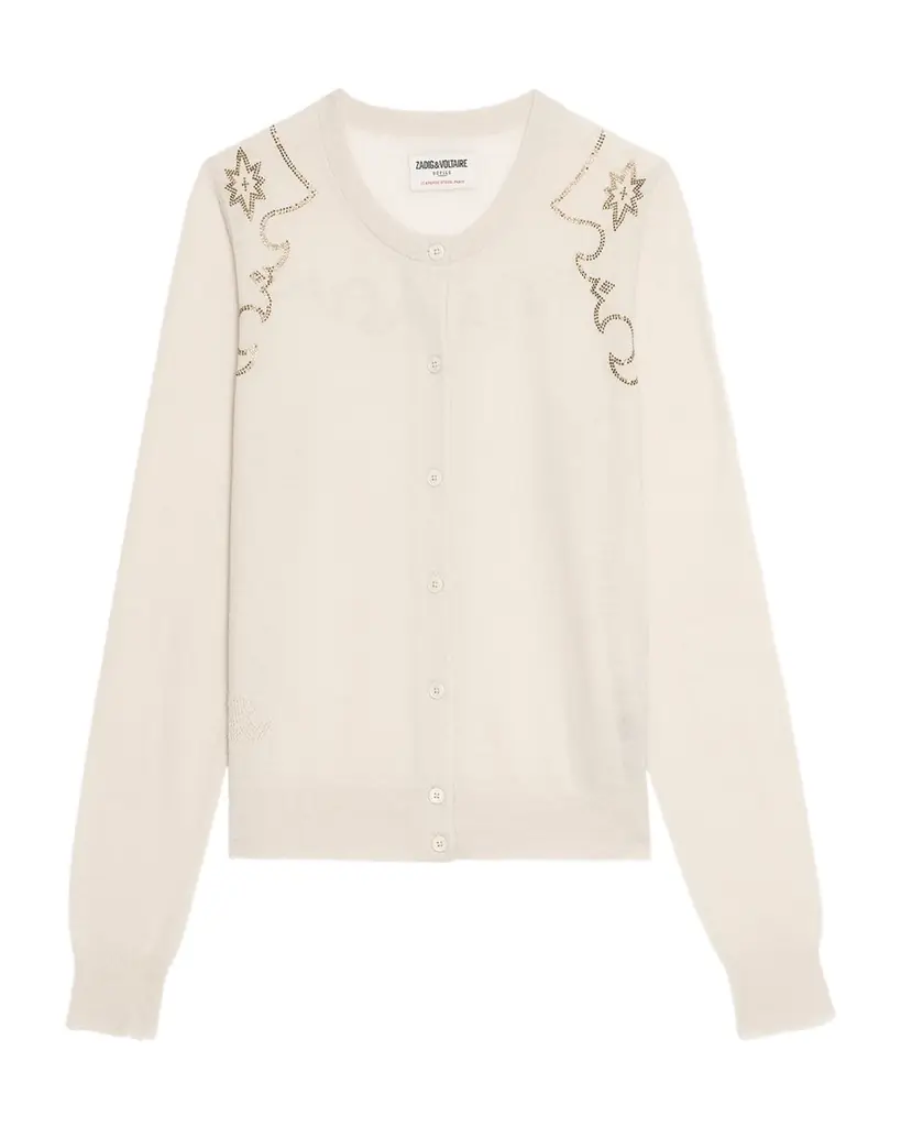 Zadig & Voltaire Missya Western Strass Cashmere Cardigan