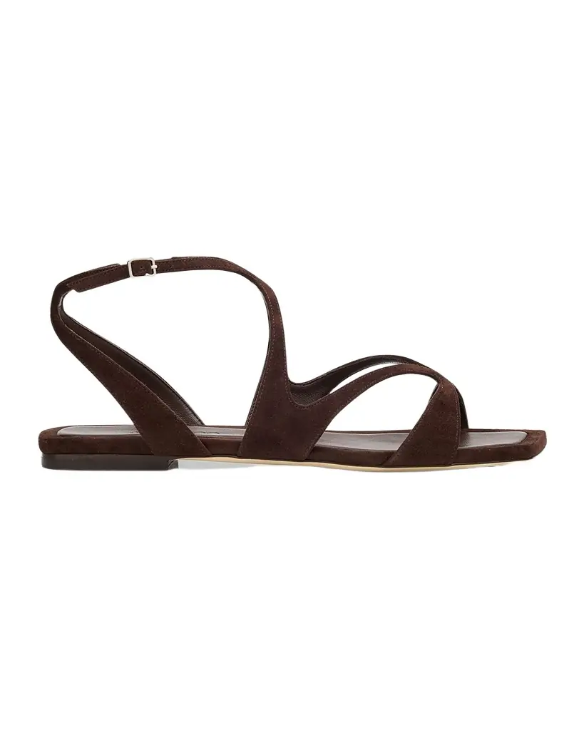 Jimmy Choo Ayla Suede Flat Sandals