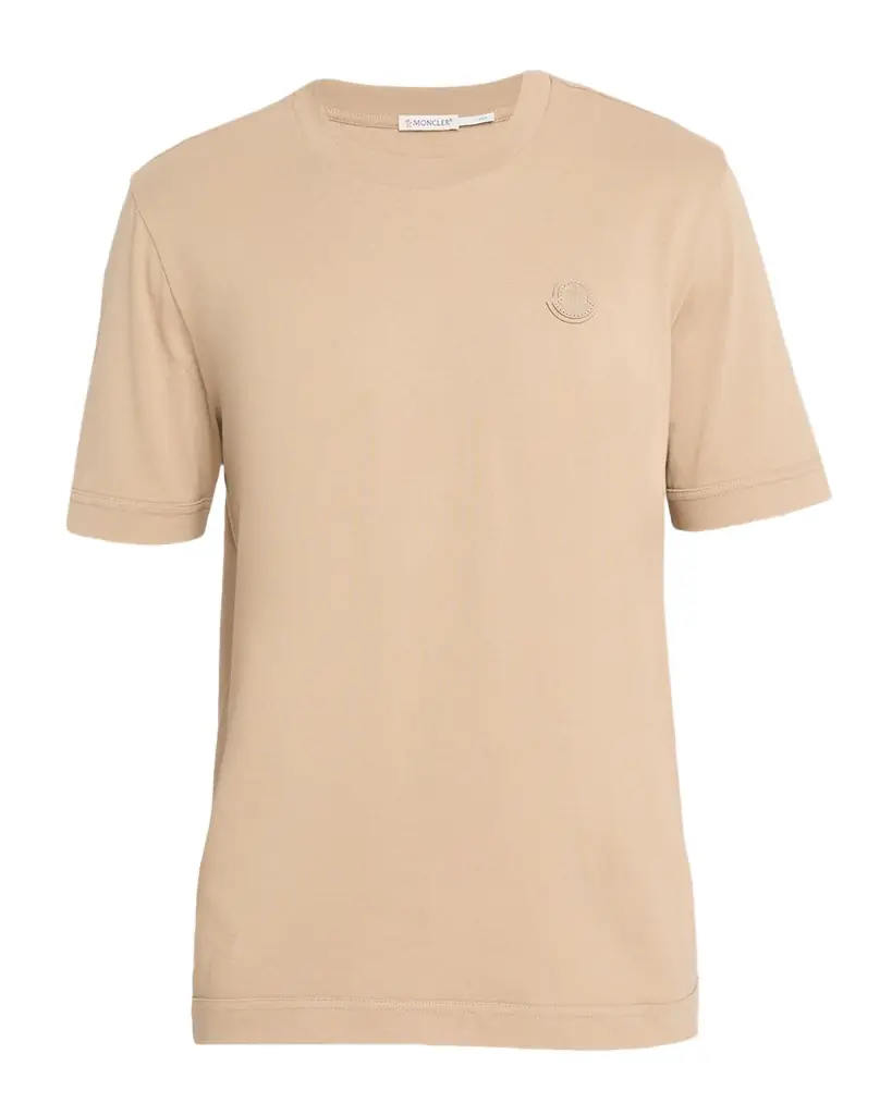Moncler Men 's Leather Logo Crewneck T-Shirt