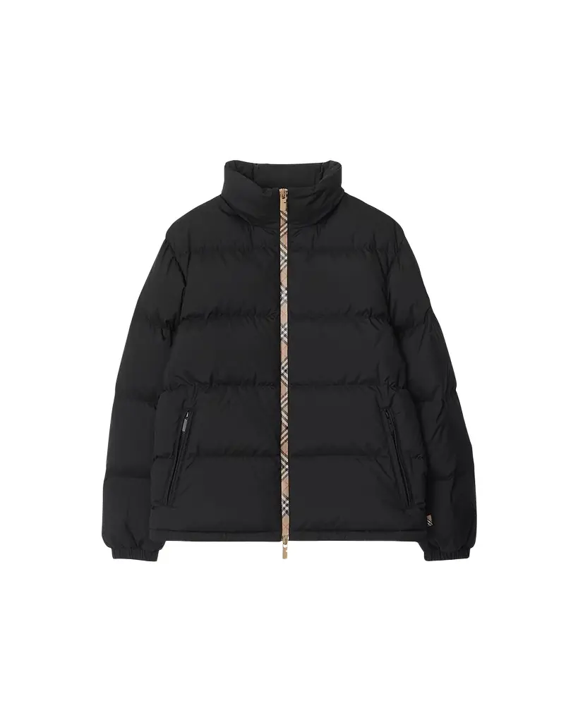 Burberry Men 's Check-Zip Down Jacket