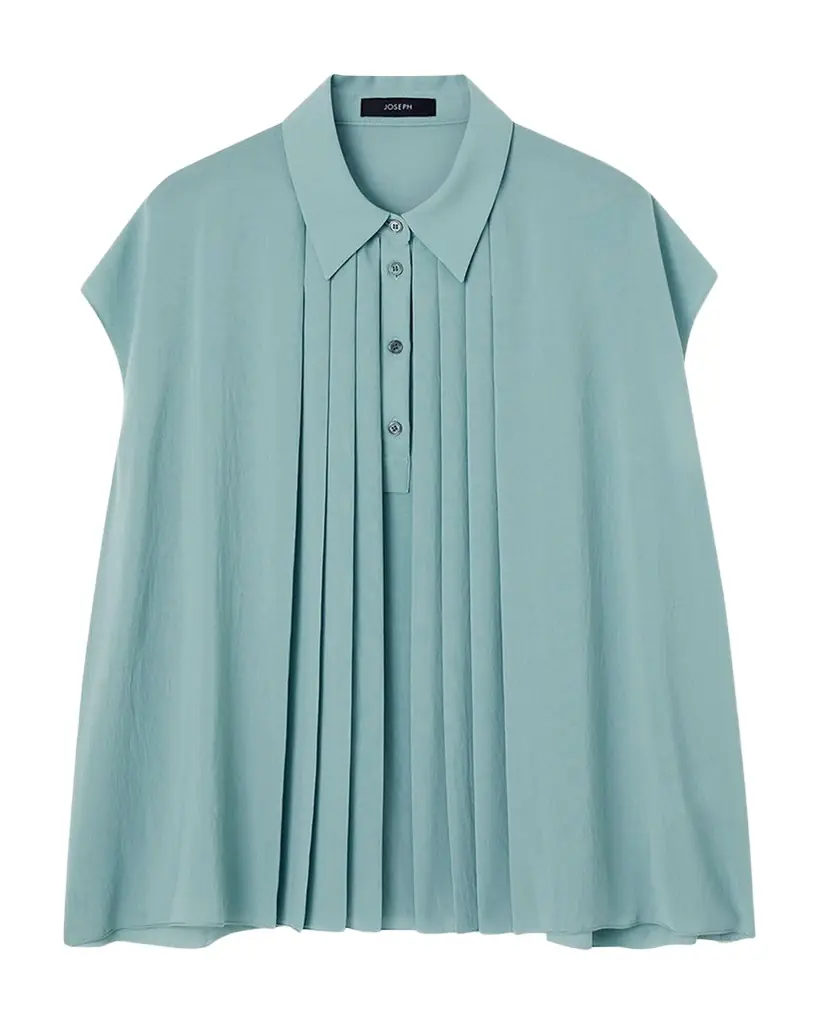 Joseph Antin Oversized Airy Pleated Blouse