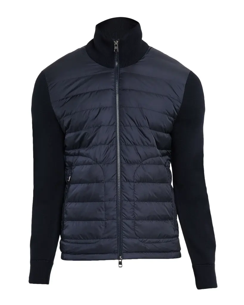 Moncler Men 's Archivio Basic Puffer Wool Sleeve Cardigan