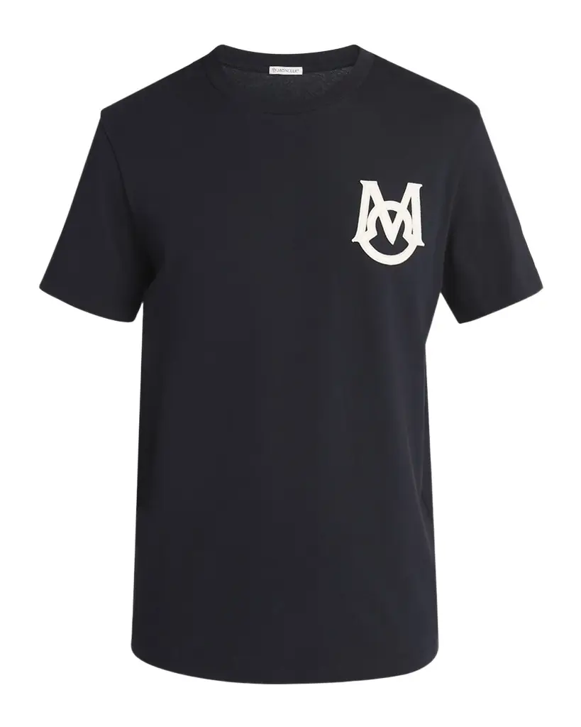Moncler Men 's Monogram Applique Crewneck T-Shirt
