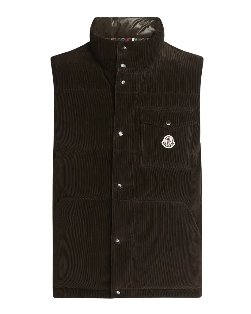 Moncler Men 's Agen Full-Zip Corduroy Vest