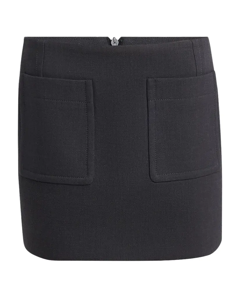 Bottega Veneta Pocket Light Structured Cotton Mini Skirt