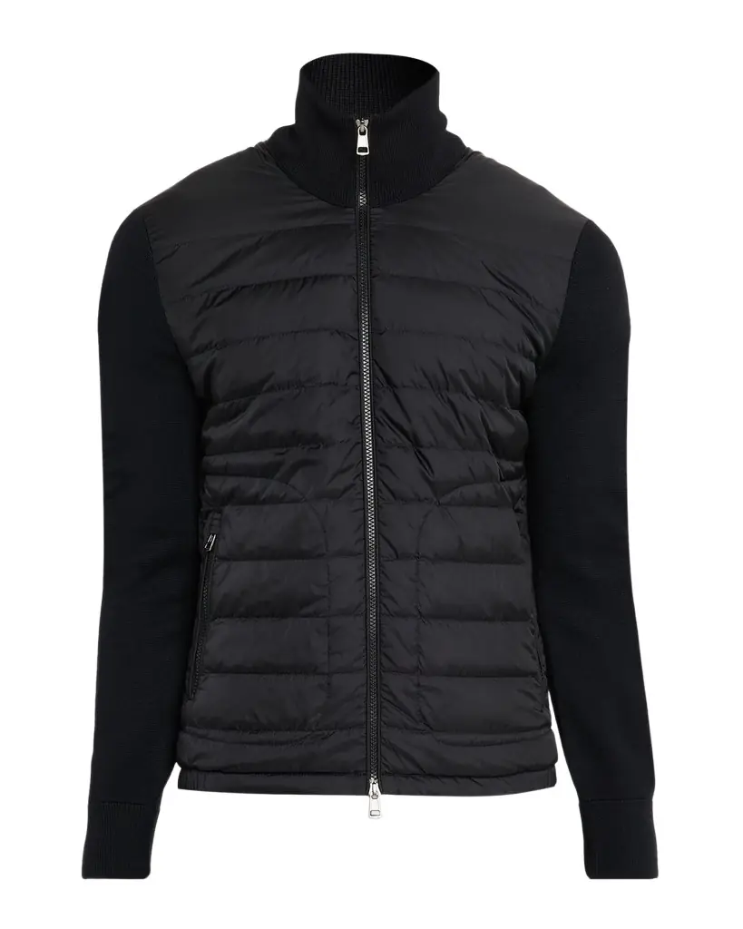 Moncler Men 's Archivio Basic Puffer Wool Sleeve Cardigan