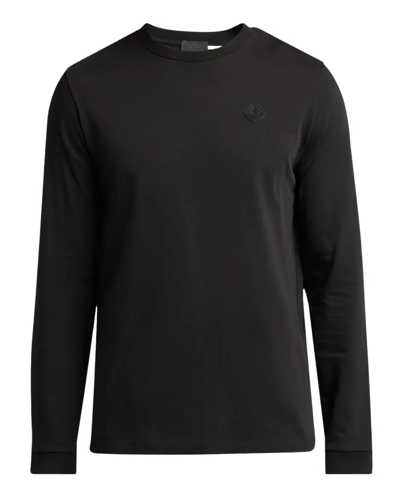 Moncler Men 's Cotton Graffiti Logo Long-Sleeve T-Shirt