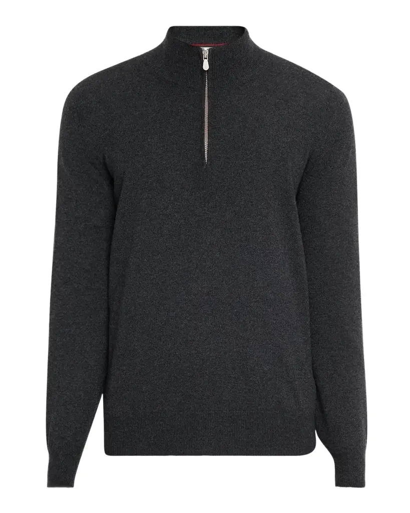 Brunello Cucinelli Men 's Cashmere Quarter-Zip Sweater